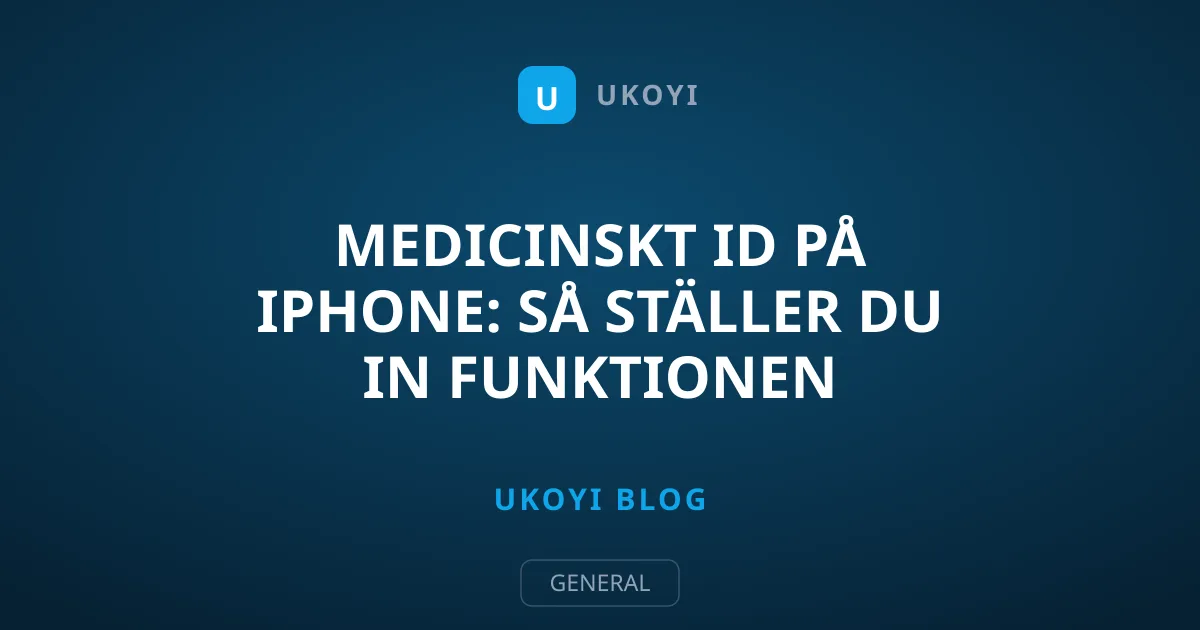 Medicinskt ID på iPhone: Så ställer du in funktionen
